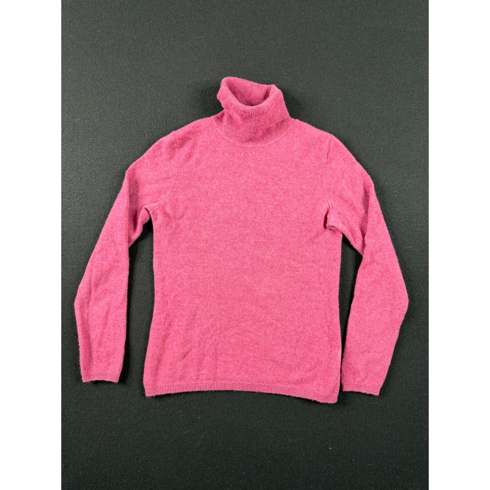 Charter Club Pink 100% Cashmere Turtleneck Sweater Womens XS 2-Ply Knit
